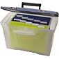 Storex Portable File Storage Box With Organizer Lid, Letter/Legal Size, Clear (STX61511U01C)