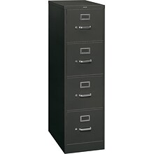 HON 310 Series Vertical File Cabinet, Letter, 4-Drawer, Charcoal, 26 1/2D (H314PS)