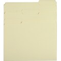 Staples® Recycled Reinforced File Folders, 1/3 Cut Tab, Letter Size, Manila, 50/Box (TR452830)