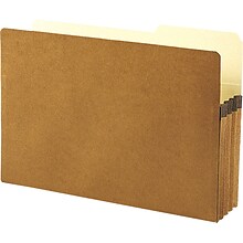 Smead 30% Recycled Reinforced File Pocket, 3 1/2 Expansion, Legal Size, Redrope, 25/Box (R2370E)