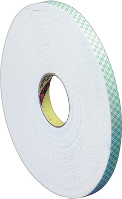 Scotch Double-Coated Foam Tape, White, 3/8 x 36 Yards