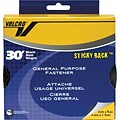 Hook and Loop Tape, Roll, Sticky Back, 3/4x30, Black