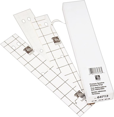 C-Line Self-Adhesive Attaching Strips, 3-Hole Punched, White, 11 x 1, 200/Bx