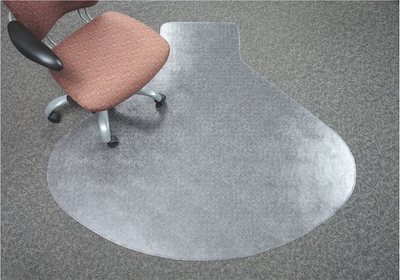 Deflect-O SuperMat Carpet Chair Mat with Lip, 60 x 66, Medium-Pile, Clear (CM14003K)