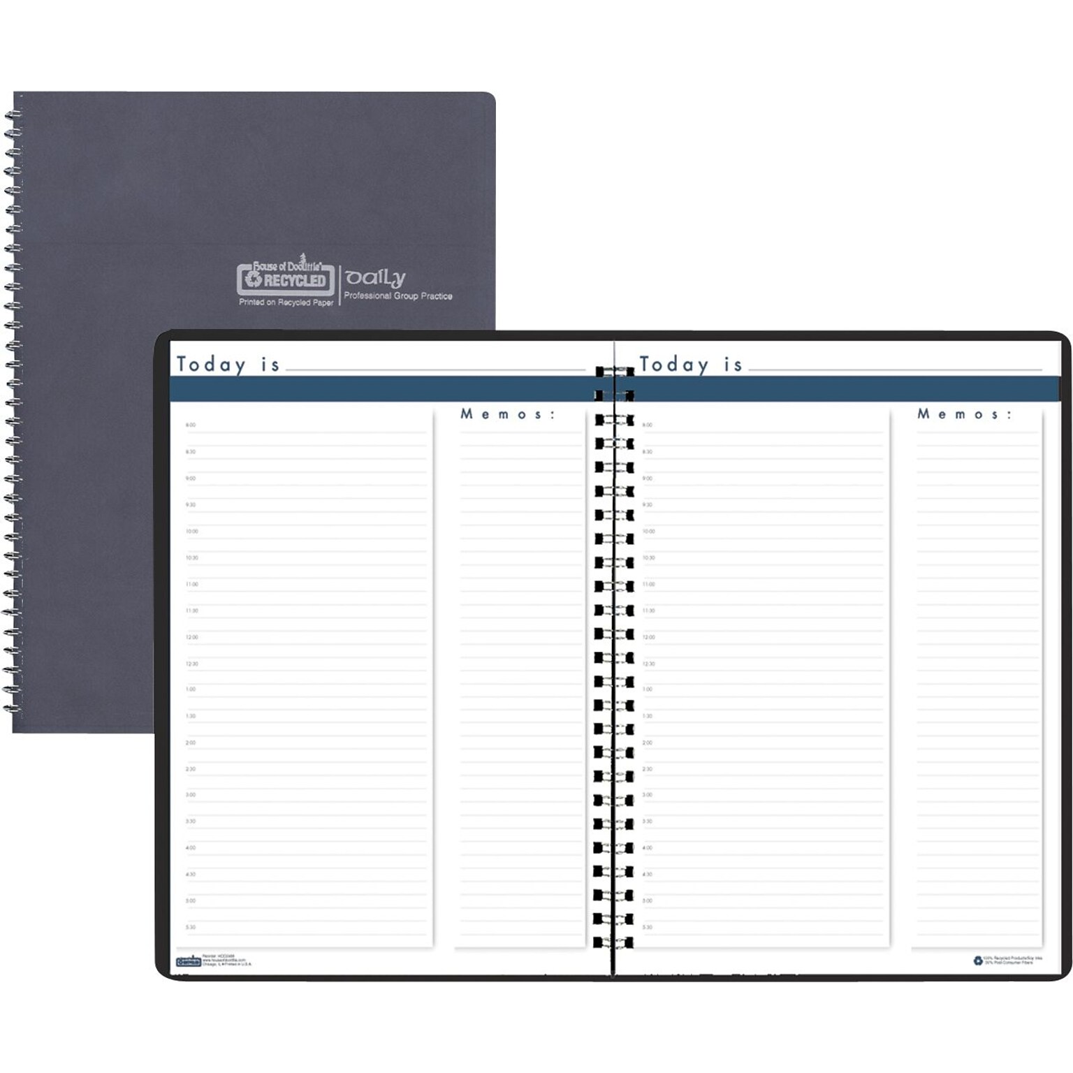 House of Doolittle 8-1/2 x 11 Daily Planner, Dark Blue (58807)