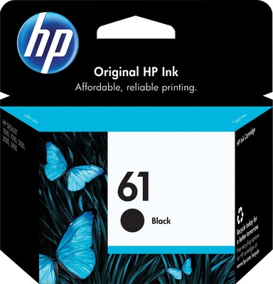 HP 61 Black Standard Yield Ink Cartridge (CH561WN#140), print up to 170 pages