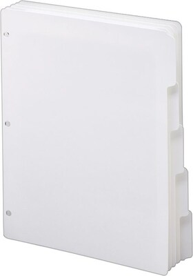 Smead Blank Dividers, 5-Tab, White, 20 Sets/Box (89415)
