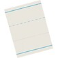 Pacon Zaner-Bloser Broken Midline Newsprint Paper, 10-1/2" x 8", Ruled, White, 500 Sheets/Pk