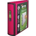 Staples® Better 2 3 Ring View Binder with D-Rings, Pink (13570-CC)