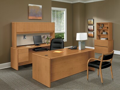 HON® 10700 Series Office Collection in Harvest, Double Pedestal Desk, 72Wx36Dx29-1/2"H