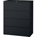 Quill Brand® Commercial 4 File Drawers Lateral File Cabinet, Locking, Black, Letter/Legal, 42W (20063D)