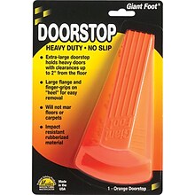 Master Giant Foot Rubber Doorstop, Orange, Each (00965)