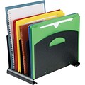 MMF Industries STEELMASTER® 4-Compartment Steel File Organizer, Black (2644510A3)