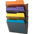 Staples® Single Pocket Black Wall File, Letter-Size