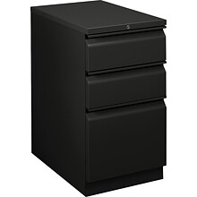HON Flagship® Series 3 Drawer Vertical File Cabinet, Mobile, Charcoal, 22D (H18723RS)