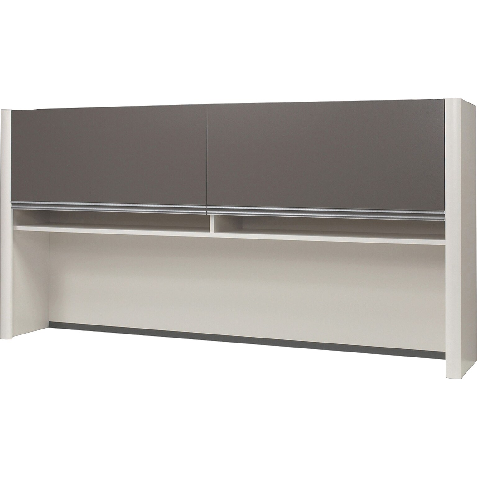 Bestar® Connexion Collection in Sandstone and Slate, Hutch for Credenza