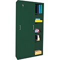 Sandusky 72H Sliding Door Steel Storage Cabinet with 5 Shelves, Forest Green (BA4S 361872-08)