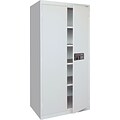 Sandusky 72H Keyless Electronic Lock Steel Storage Cabinet with 5 Shelves, Dove Grey (EA4E361872-05)