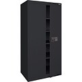 Sandusky 72H Keyless Electronic Lock Steel Storage Cabinet with 5 Shelves, Black (EA4E361872-09)