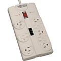 Tripp Lite® 8-Outlet Surge Protector, White, 8-ft. Cord, 2160 Joules