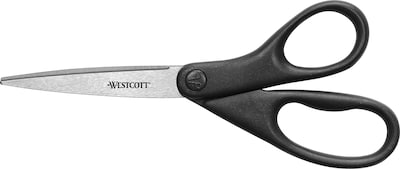 Westcott® Pointed Tip All-Purpose Design Line Straight Scissor; 8(L)