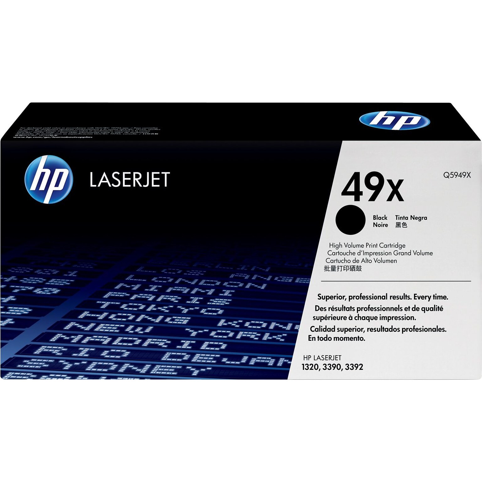 HP 49X Black High Yield Toner Cartridge   (Q5949X)