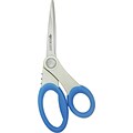 Westcott® Soft Bent Handle 8 Stainless Steel Standard Scissors, Blunt Tip, Blue (14739)
