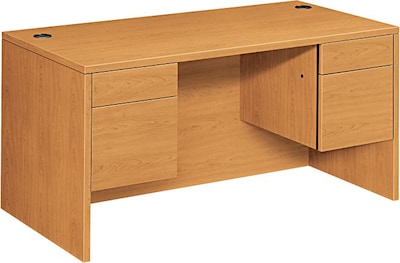 HON® 10500 Series Double Pedestal Desk, Harvest, 29 1/2H x 60W x 30D