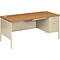 HON® Metro Classic Series L-Shaped Station, Single Right Pedestal Desk, Harvest/Putty, 29 1/2H x