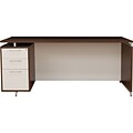 Regency® OneDesk® Collection in Java Finish, Single-Pedestal Desk, 66