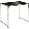 OSP Designs Wall Street End Table, Chrome and Black