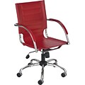 Safco Flaunt Leather Manager Chair, Red (3456RD)