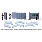 Screenflex® 7-Panel FREEstanding™ Portable Room Dividers, 6'H x 13'1"L, Blue