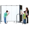 Screenflex Portable Dry-Erase Boards, 3 Panels, 72H x 69W, Black