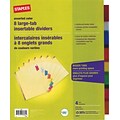 Staples Big Tab Insertable Dividers, 8-Tab, Multicolored, 4/Pack (14483)