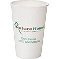 NatureHouse® Paper/PLA Corn Plastic Hot Cup, 16 oz., Black, 50/Pack