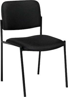 Offices To Go® Fabric Armless Stacking Chair, Fabric, Black (OTG2748LQ10)