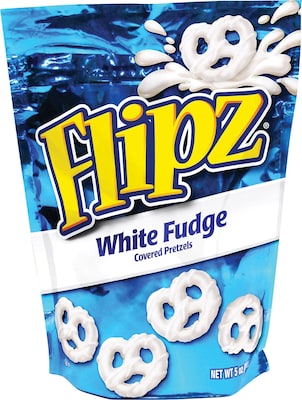 Flipz White Fudge Covered Pretzels Twists, 5 oz. Bags, 6 Bags/Box (058)