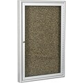 Best-Rite Enclosed Rubber-Tak Bulletin Board, Aluminum Frame, 3 x 2
