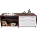 Regency OneDesk Collection in Java Finish, Low-Height Credenza