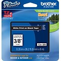 Brother P-touch TZe-325 Laminated Label Maker Tape, 3/8 x 26-2/10, White on Black (TZe-325)