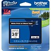 Brother P-touch TZe-325 Laminated Label Maker Tape, 3/8 x 26-2/10, White on Black (TZe-325)