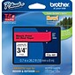 Brother P-touch TZe-441 Laminated Label Maker Tape, 3/4" x 26-2/10', Black On Red (TZe-441)