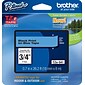 Brother P-touch TZe-541 Laminated Label Maker Tape, 3/4" x 26-2/10', Black On Blue (TZe-541)