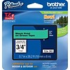 Brother P-touch TZe-741 Laminated Label Maker Tape, 3/4 x 26-2/10, Black On Green (TZe-741)