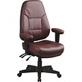 Office Star™ Dual Function Ergonomic High- Back Leather Managers Chair, Burgundy