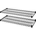 Lorell 4-Tier Wire Rack with Shelves, Black