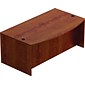 Offices To Go Superior Laminate Desking 42"W Bow-Front Desk Shell, American Dark Cherry (TDSL7141BDSADC)