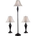 Kenroy Home Kylie Table and Floor Lamp Set, Bronze Finish