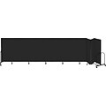 Screenflex Portable Room Dividers, 13 Panels, Charcoal Black, 6H x 241L